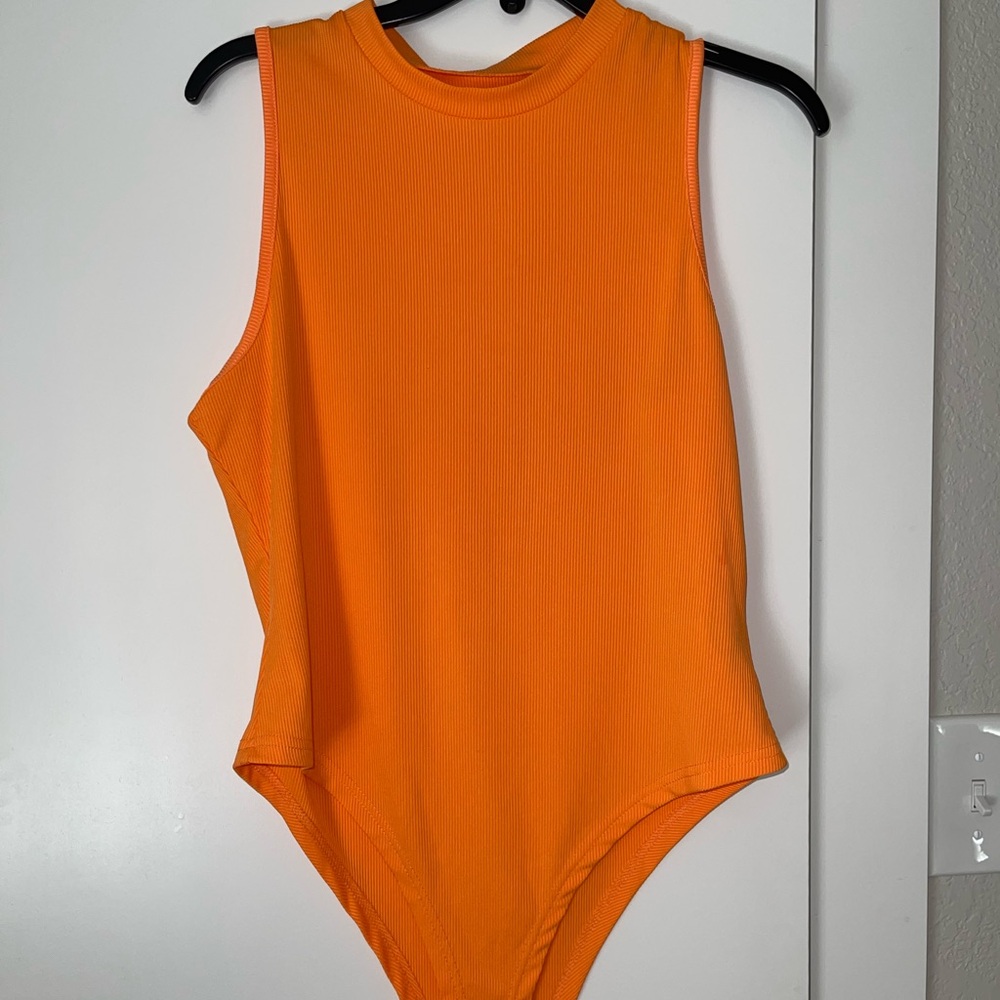 SHEIN Orange Bodysuit One Piece
